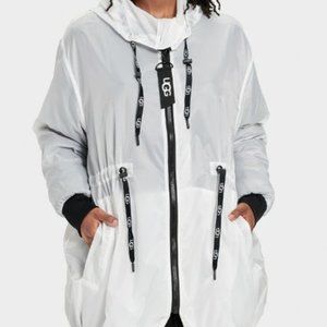 Ugg - White Brittany Ripstop Hooded Anorak Small & Medium